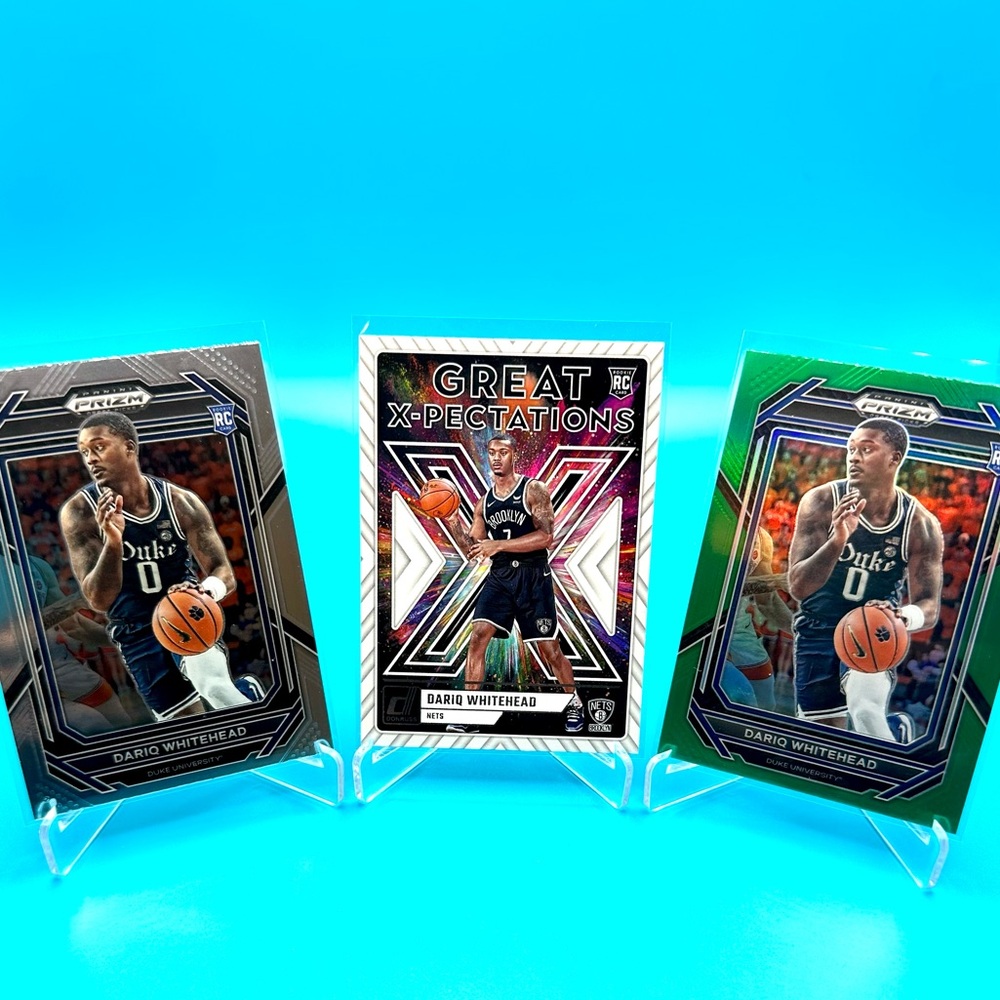 2023-24🔥Dariq Whitehead🔥3 CARD LOT! GREEN PRIZM & GREAT EXPECTATIONS! 🤯